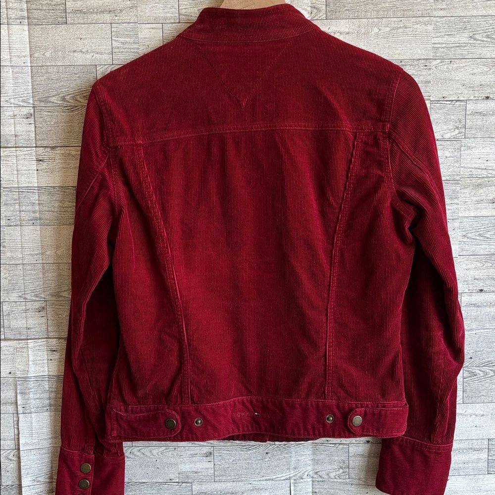 corduroy red jacket Tommy Hilfiger women's‎ size medium y2k - Picture 3 of 10